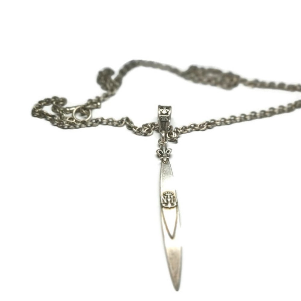 French Kande Silver Tone Pendant For Men